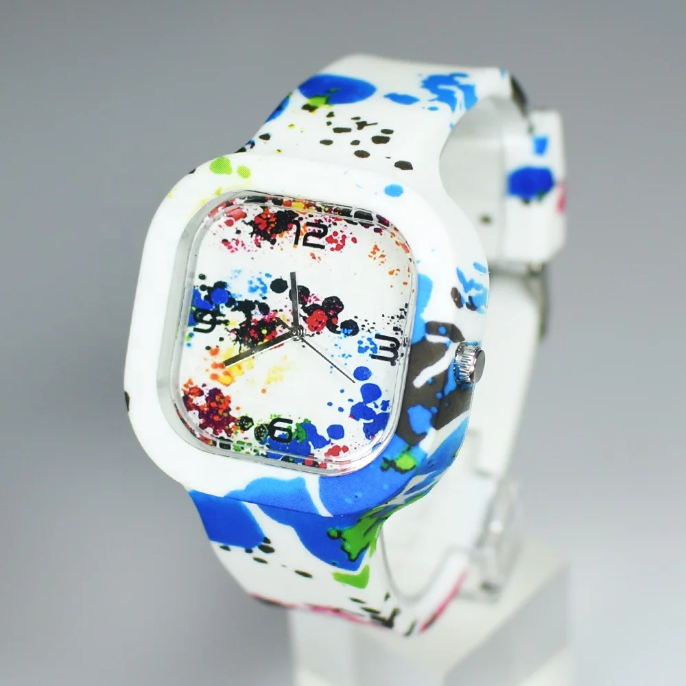 Newest 5ATM Waterproof Top Quality Customized logo Silicon watches men trendy fashion exchangeable