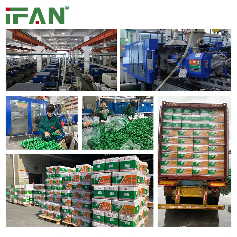IFAN Construction Plastic Tubes Factory Germany Standard Green PPR Fiber Glass Composite PPR Pipe
