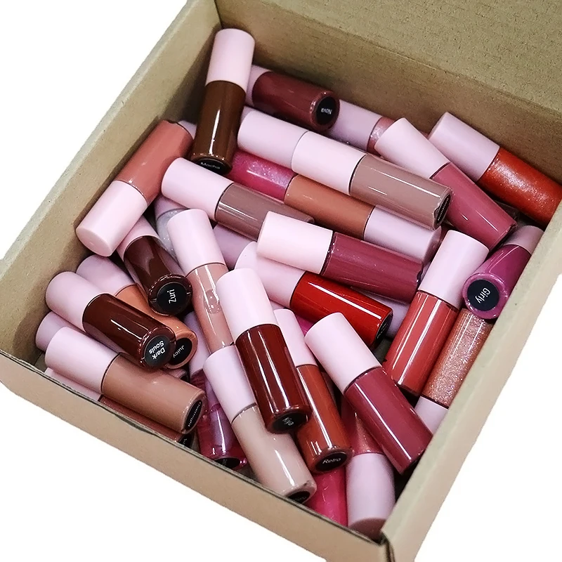 40 Shades nude glossy mini lip gloss set shimmer glitter lipgloss vendor low moq make your own brand matte liquid lipstick