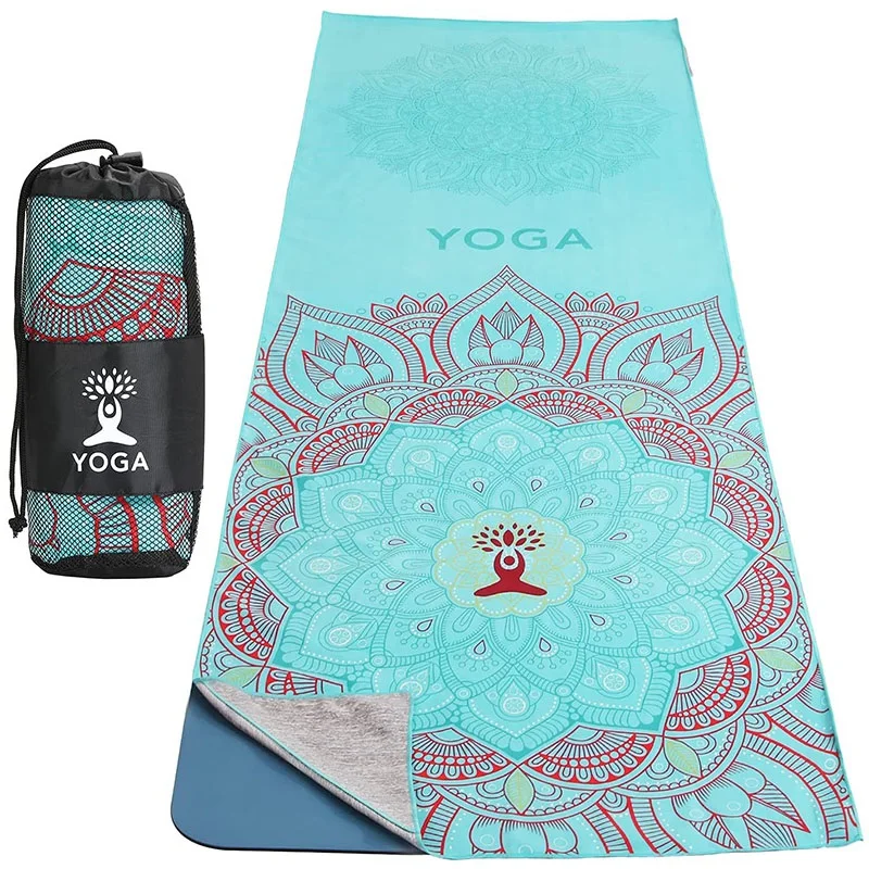 Ultra absorbent soft perfect microfiber yoga towel for fitness exercise sports outdoors with travel bag