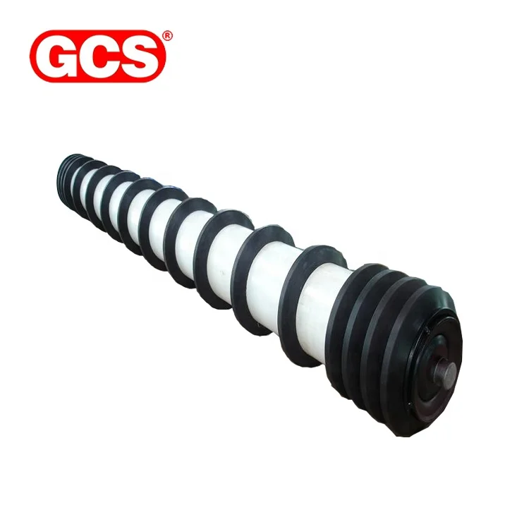 Wholesale Conveyor Roller Suppliers  Rubber Lagging Impact Roller used in heavy duty industry