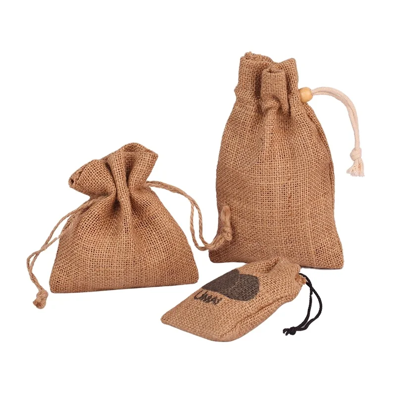 jute bags for coffee and cocoa jute gift pouch with logo custom