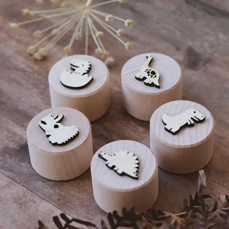 New Arrival Custom Kids Wooden Rubber Stamps Eco-friendly Mini Wooden Stamp
