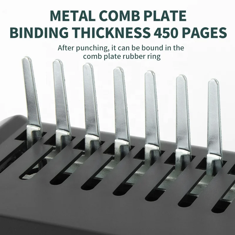 Manual 350 Sheets A4 297mm Letter Size Book 21 Hole Plastic Comb Binding Machine