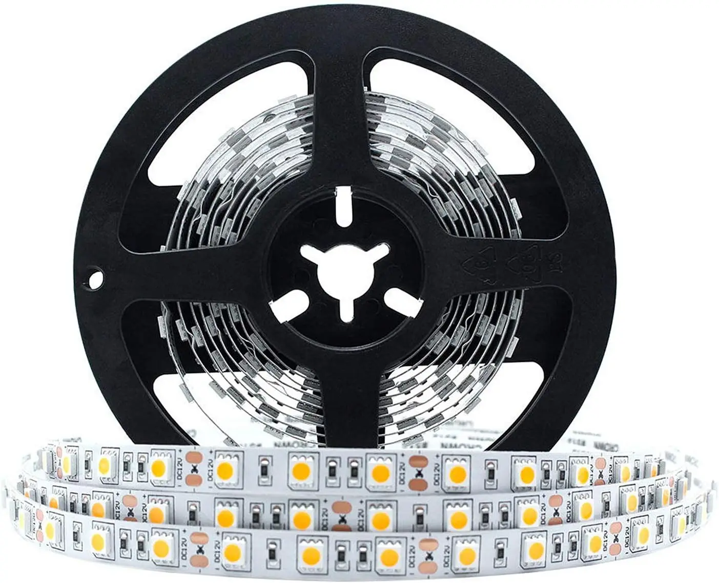 Factory custom led strip light decoration ambient light bar 12V 5050 lamp beads warm white 60 lights