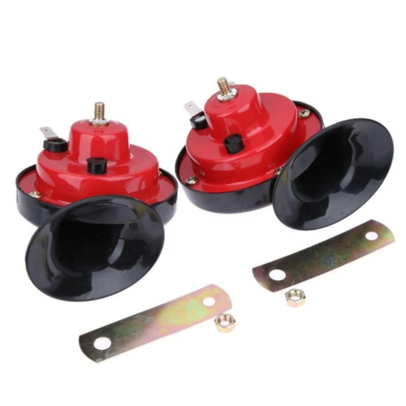 2pcs in set Motorcycle Car Snail Horn 12V Electric Air Horn Scooters Truck E-Bike Speakers Dual-tone Loud Signal Universal