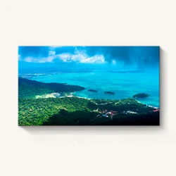 Современный красивый вид на море природный пейзаж Синий Морской пейзаж Картина маслом Декоративная Картина на холсте для гостиной Настенная картина