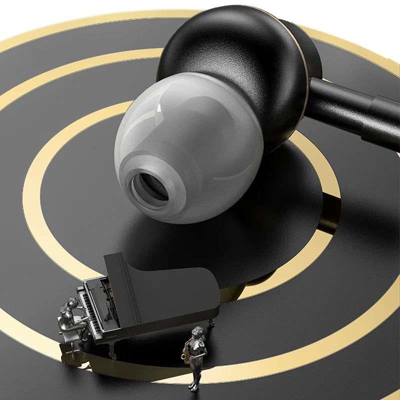 USAMS Wholesale High Quality EP-43 3.5mm In-ear Type-C  HIFI wired noise cancellation Audio headsets Wired Earphone