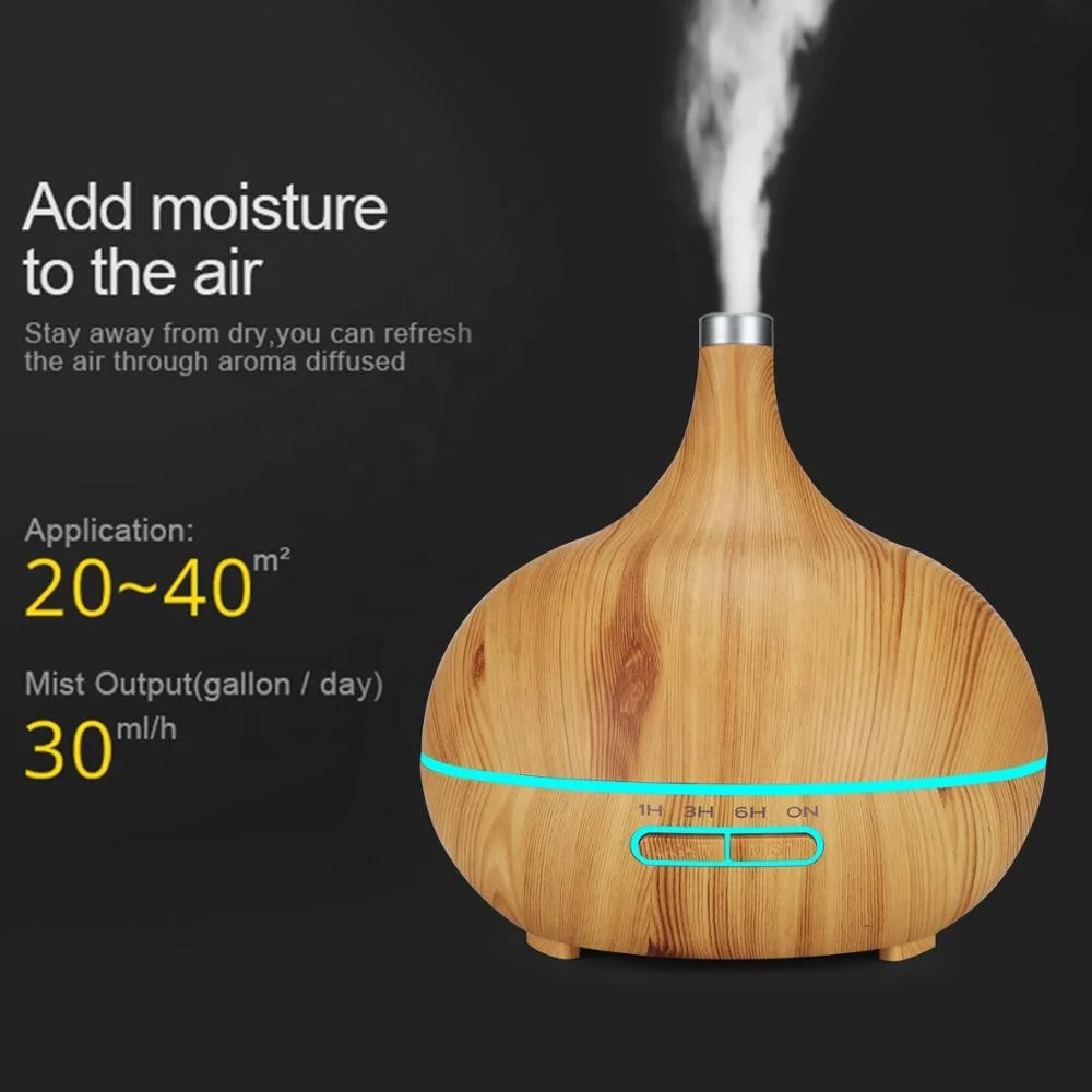 Wholesale High Quality Ultrasonic Electric Wooden Aroma Oil Diffuser Wood Aromatherapy Diffuser Machine