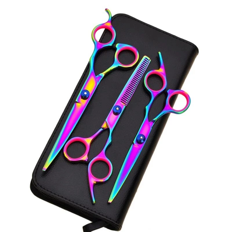 Dog Scissors Set Pet Dog Grooming Scissors Stainless Steel Purple Dragon  4 in 1 Pet Grooming Shears Set