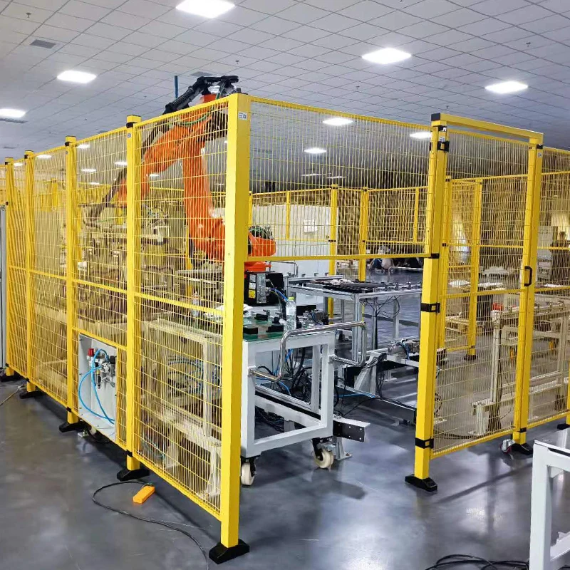 Workshop Production Line Fencing Safety Guarding Metal Post Fence Iron Wire Mesh