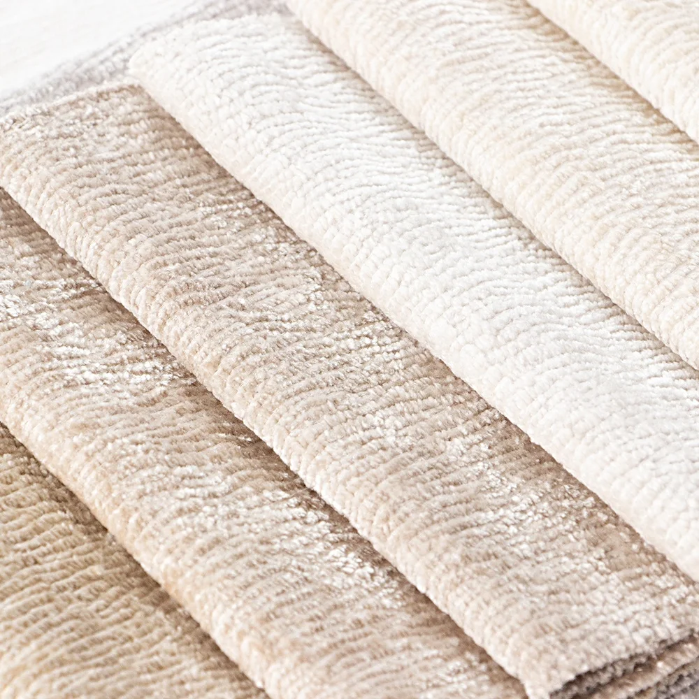 New collection soft feeling good quality cheap breathable100 polyester material crepe chenille fabric for sofa and textile