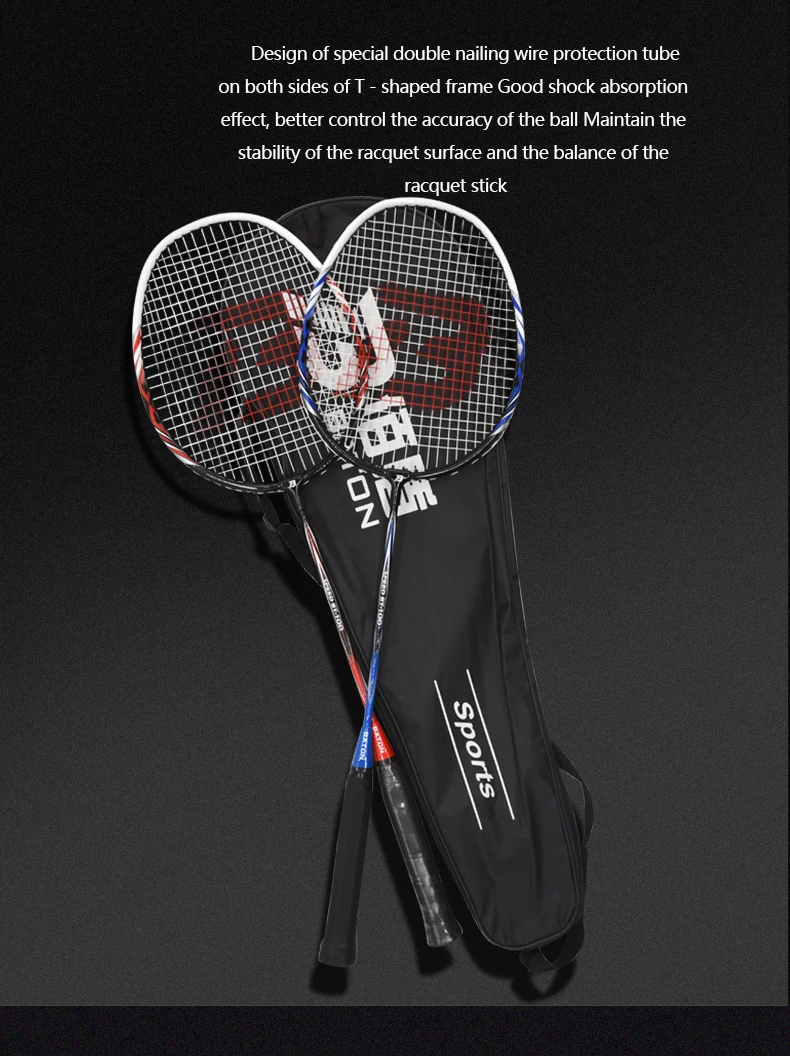 Brand new top badminton rackets with high quality Badminton Rackets Set With Net Pole
