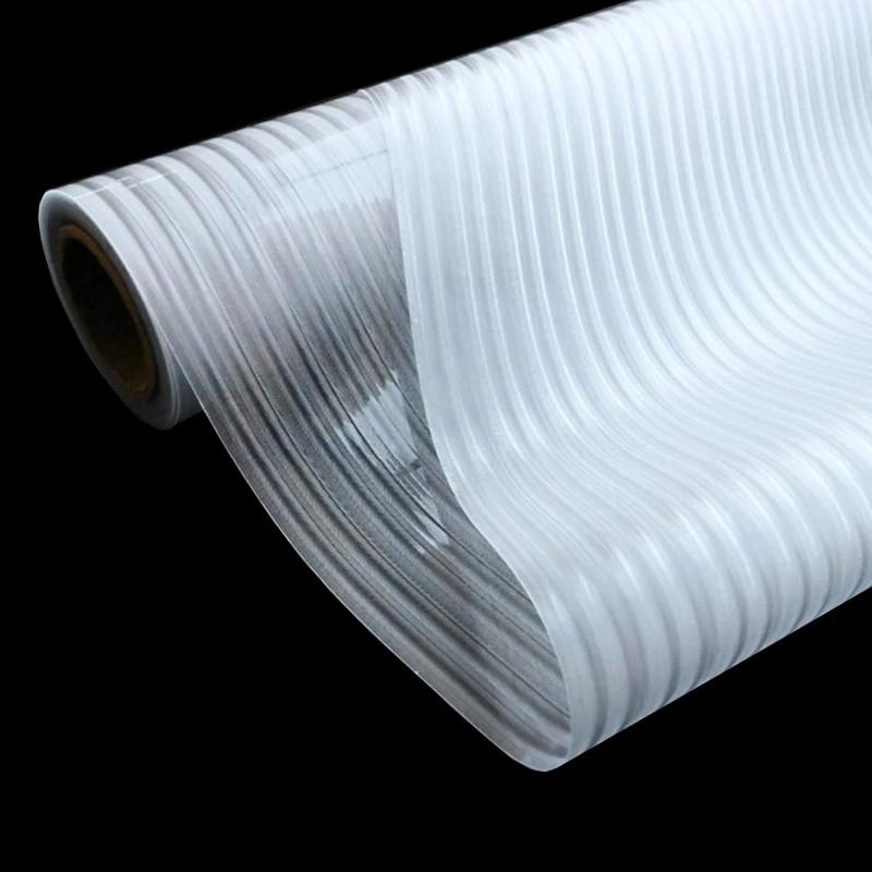 Aoli 1.52*50m 3D Decorative Fluted Glass Film Self Adhesive Vinyl Film Reeded For Glass Door and Window