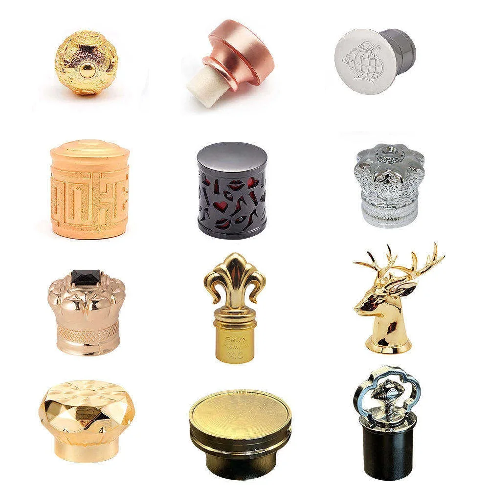 Custom Luxury Logo Travel Perfume Bottle Metal Cap Fea 15 Square Gold Zamac Screw Cap For 35Ml Perfume Glass Bottle