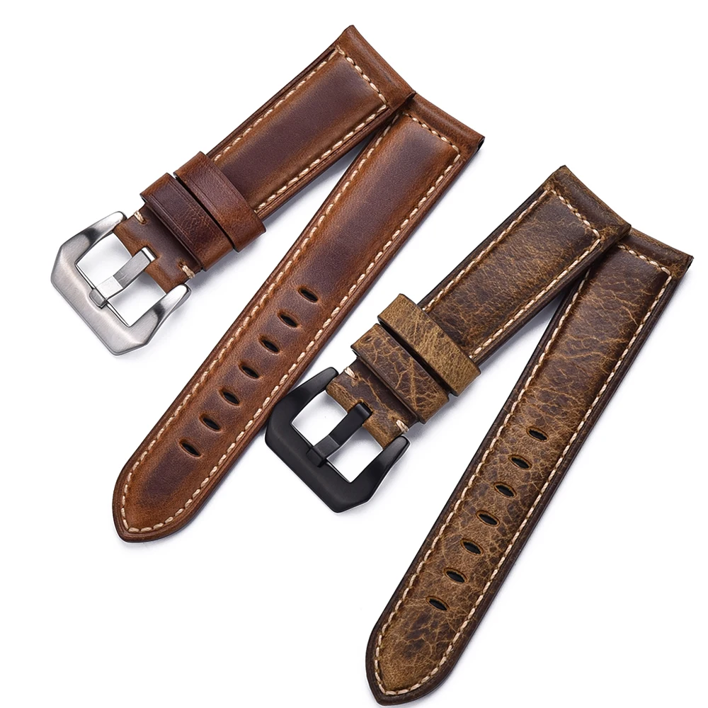 Кожаный ремешок для часов JUELONG Crazy Horse, текстурные кожаные ремешки для часов 20 мм 22 мм 24 мм 26 мм