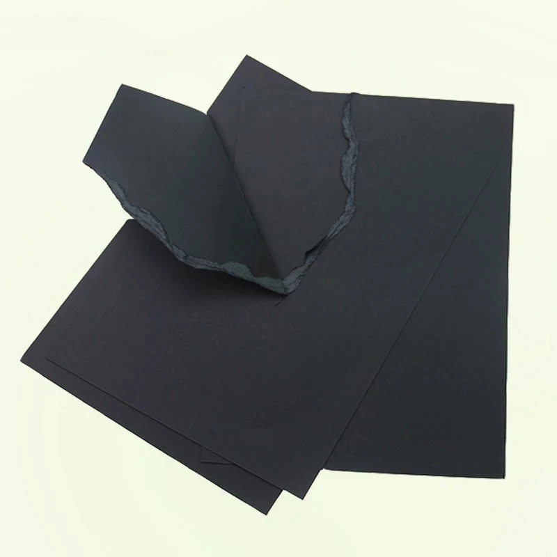 Sample Support Black Cardboard Box Custom Logo 80-450G Duplex Coated Black Cardboard