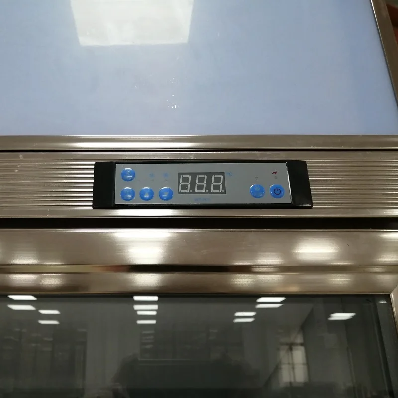 Commercial beverage cooler double door display fridge vertical showcase refrigerators