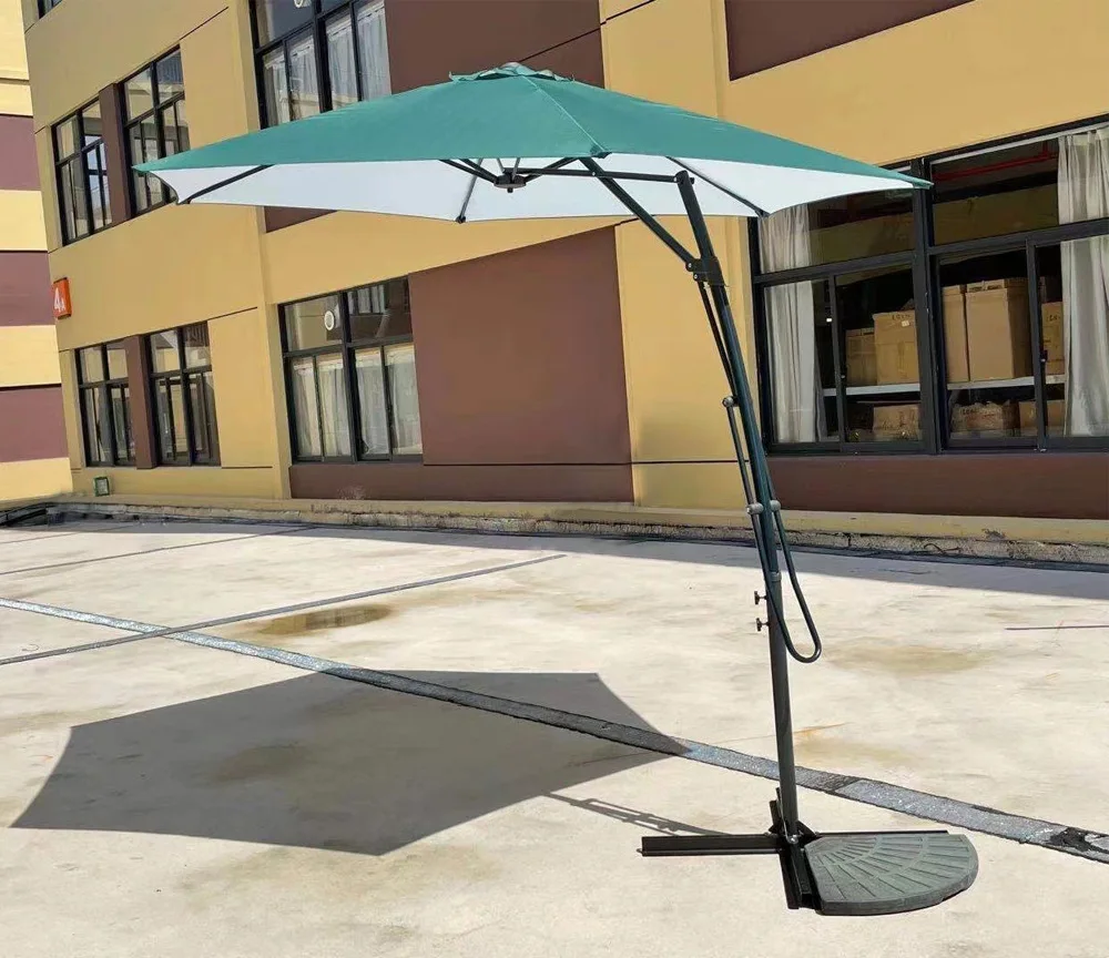 Outdoor Roman Garden Umbrella Adjustable Patio Cafe Sun Shade Ultimate Wrench Beach Outdoor Furniture Aluminum Frame Iron Pole