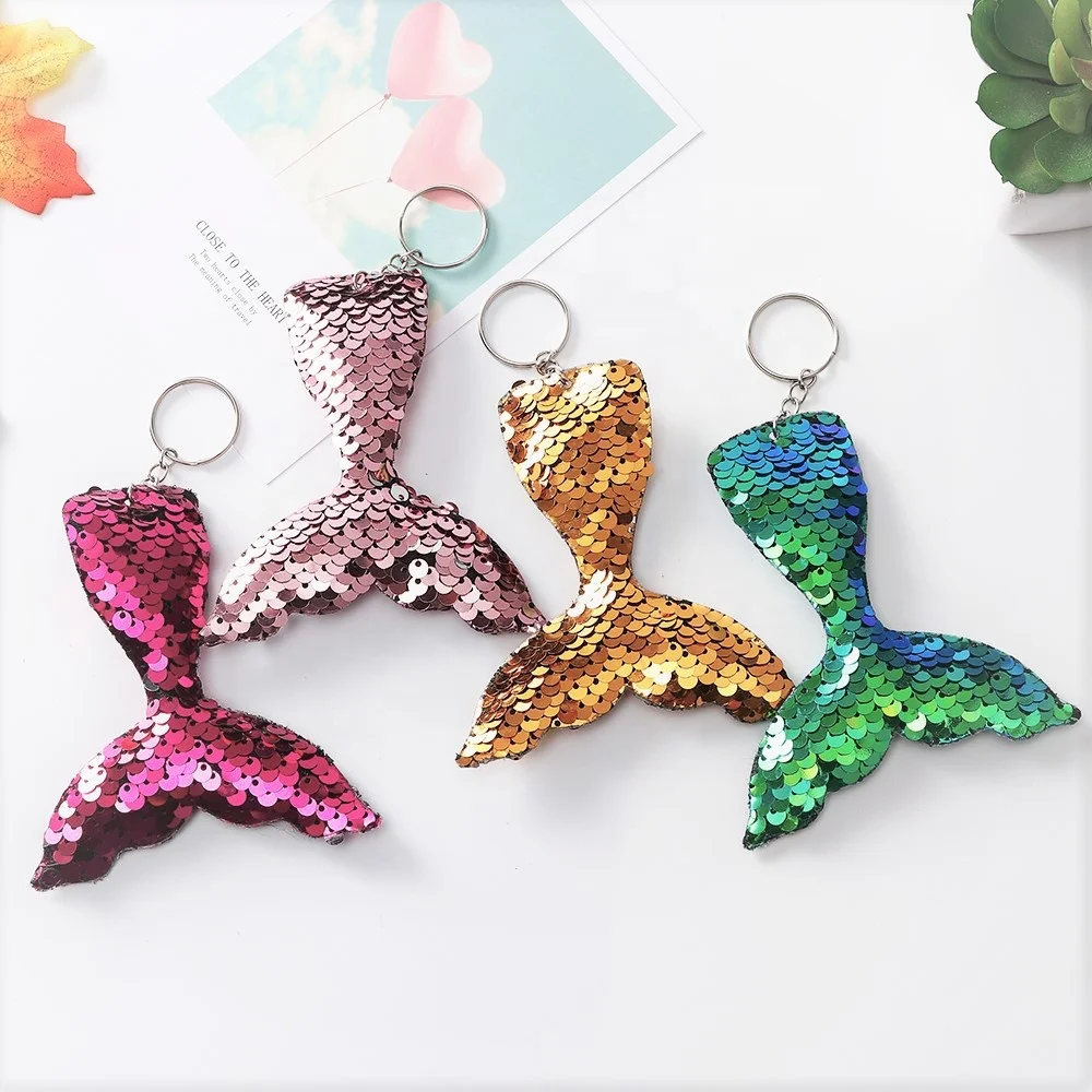 Креативные подарки на день рождения SJ0560, Женский кошелек с подвесками, красочные блестящие тканевые брелки с блестками и хвостом русалки, оптовая продажа
