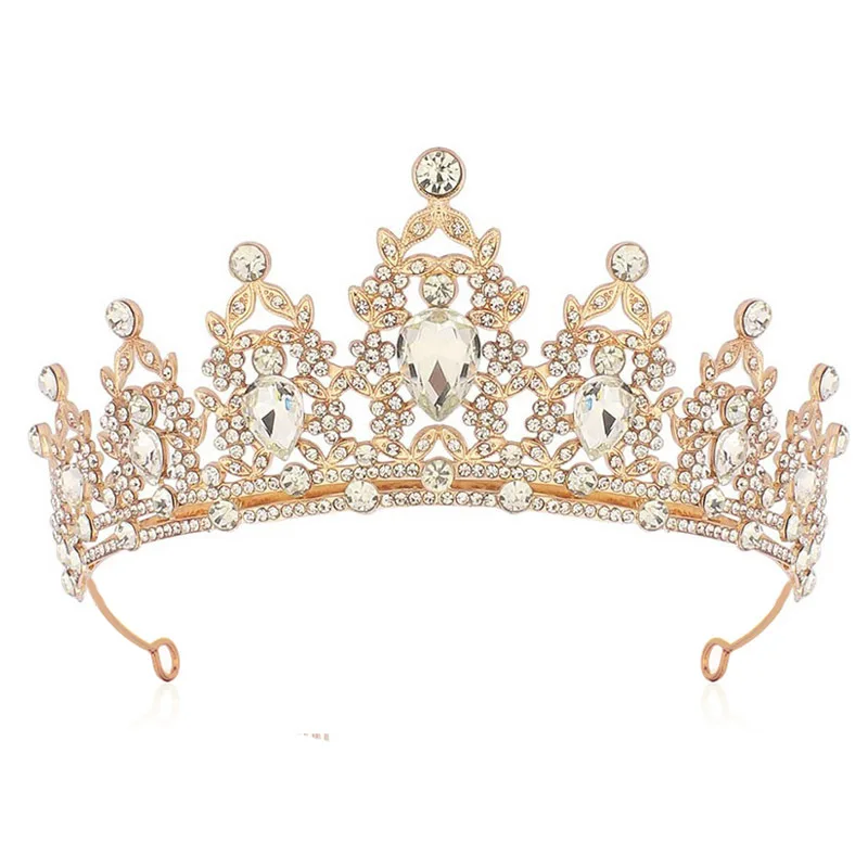 Fashion Bridal Wedding Jewelry Crown With Comb Crystal Birthday Party Tiara Diadem Rhinestone Princess Queen Belt Bride Crown
