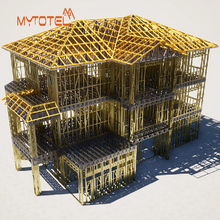 Mytotel light steel frame uran wholesale all construction material wood house frame house