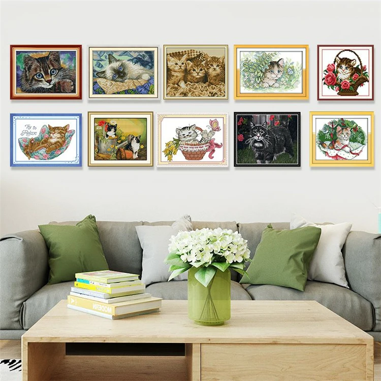 Weitian WT brand ready to ship floss cross stitch primary colors 447 cross stitch thread colorful DIY cross-stitch SET