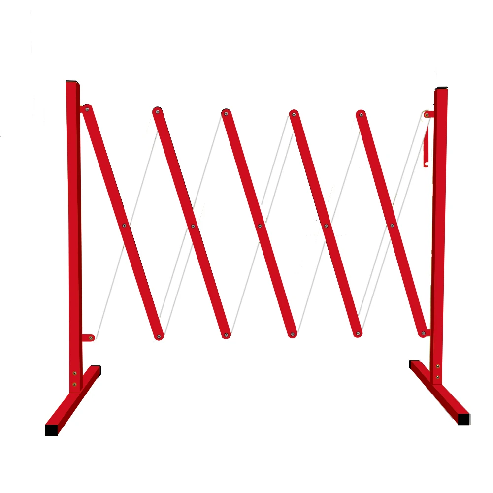 Traffic Portable Metal Retractable Barrier Temporary Crowd Control Mobile Folding Security Barrier Gate Parking