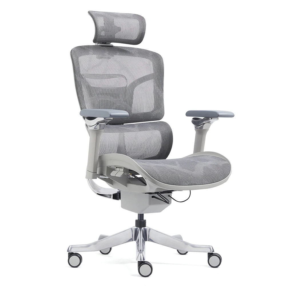 E2410 Foshan Factory Manufacture Grey Full Mesh Gaming Chair Luxury Boss Chair Ergonomic Office Chair