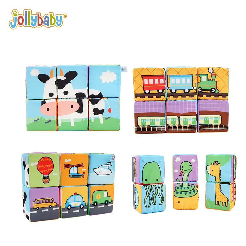 Cloth building blocks toy new infant plush doll soft cube toys for early education