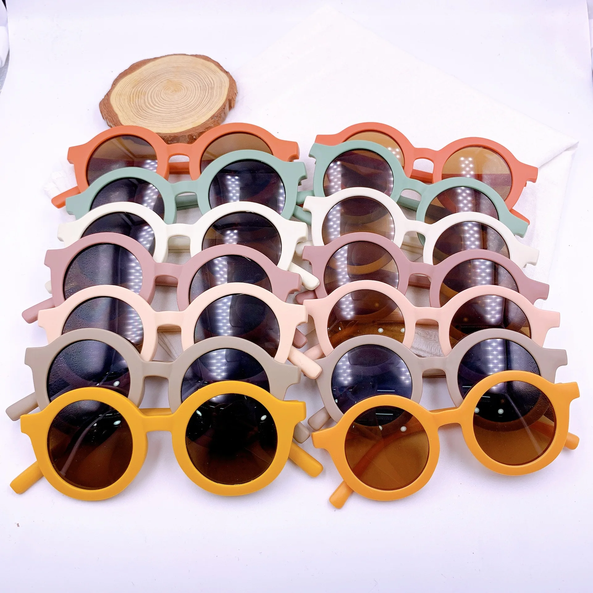 Boho Matt Colors Vintage Retro Round Shape Mom And Me Sunglasses Mother Son Daughter Mommy And Me Matching Shades Sunglasses