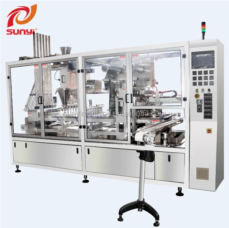 Sunyi Brand Factory Hot Selling Automatic High Speed Six Lanes Compatible Nespresso Coffee Capsule Filling Sealing Machine