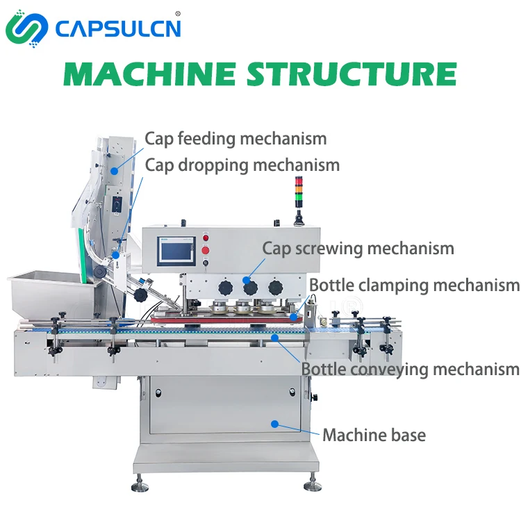 Automatic Plastic Bottle Jar Capping Machine Plastic Aluminum Bottle Linear Auto Bottle Capping Machine