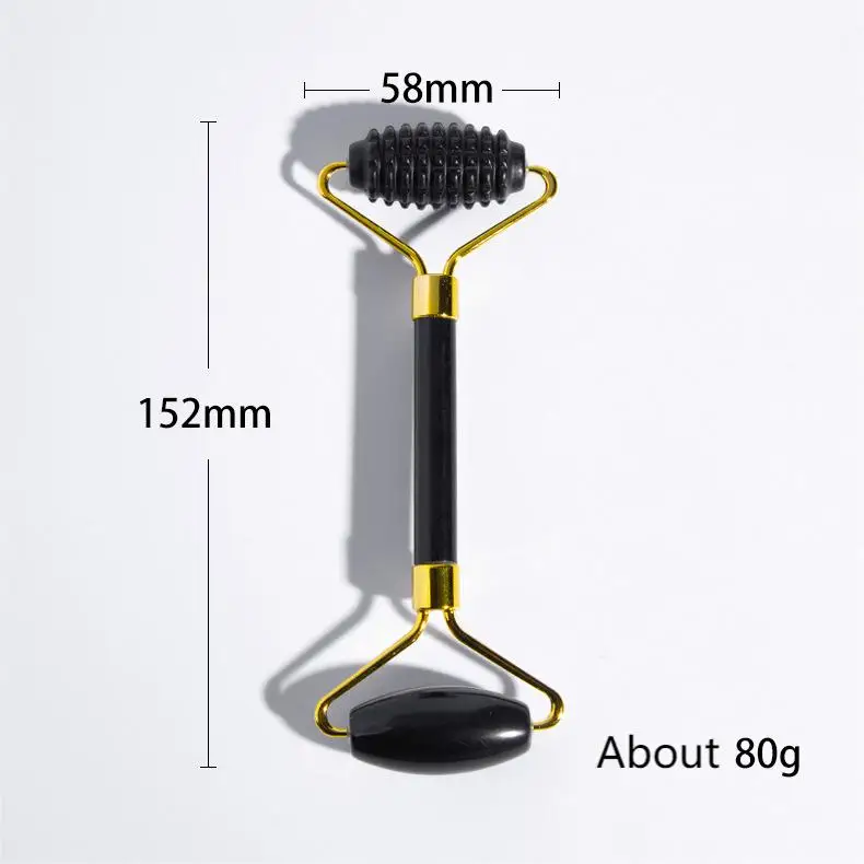 MI Jade Roll Tool Roller Natural Jade Roller Gua Sha Stone Set Packaging Box Anti Aging Jade Roller Set