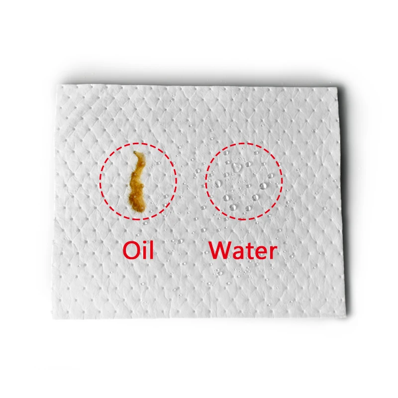 Perforated petroleum absorbent sheet for ocean oil spill cleanup