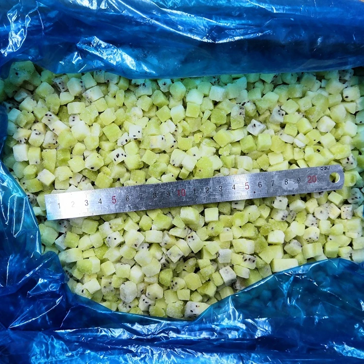 cheapest IQF fresh Frozen diced kiwi dice slice cubes whole diced kiwi 10x10mm frozen fruits berries frozen vegetables cu