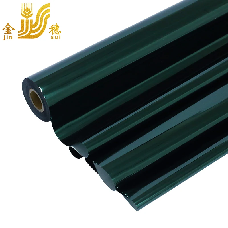 JINSUI CE Certificate dark green color hot stamping foil for paper plastic