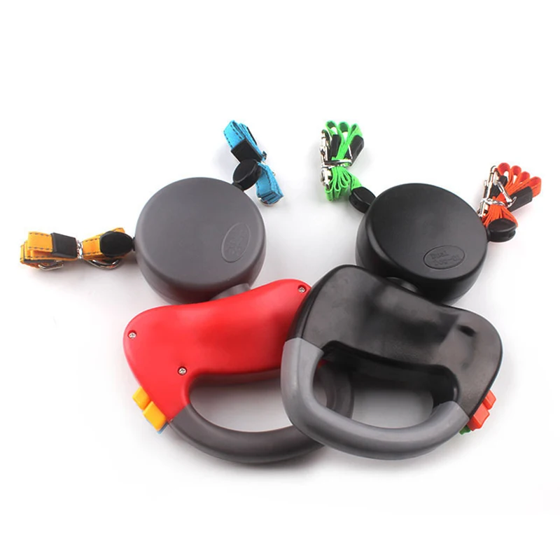 Automatic Retractable Reflective Double-Ended Traction Rope One plus Two Dog Chain Two Dog Leash Pet Supplies Puppy Patrol Rope