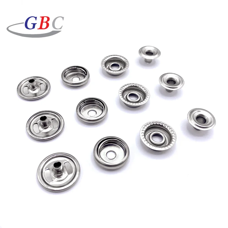 Nickel silver color 24L metal press snap button
