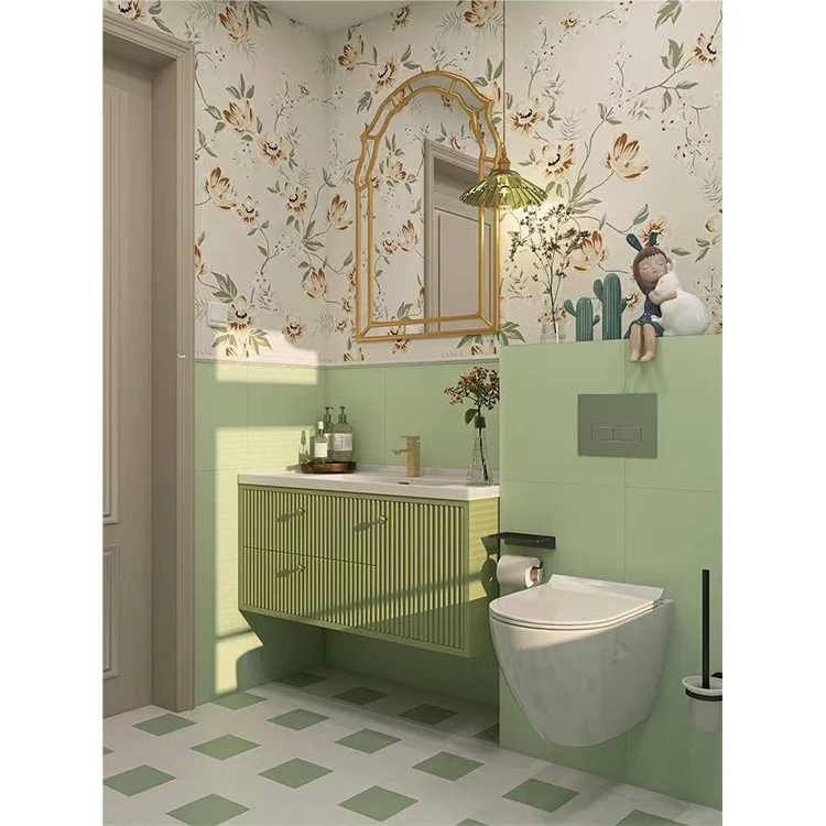 High quality pure green ceramic flooring tiles 12x24 bathroom wall glazed ceramic tiles 30 x 60