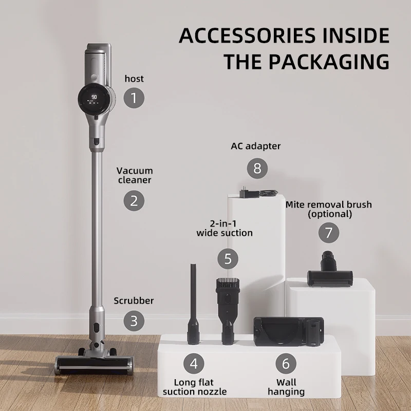Cordless Handheld Vacuum Cleaner 380W Large Suction Wireless Household cordless Upright Vacuum Cleaner For Home Cleaning