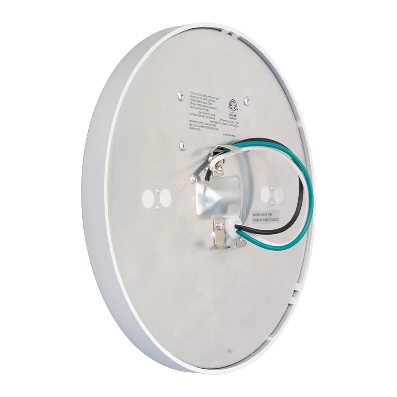 7 Inch Surface Mount Ceiling Light,Low Profile, Wet Location,Compatible with Wall Dimmers,15w,2700k,Round,ETL