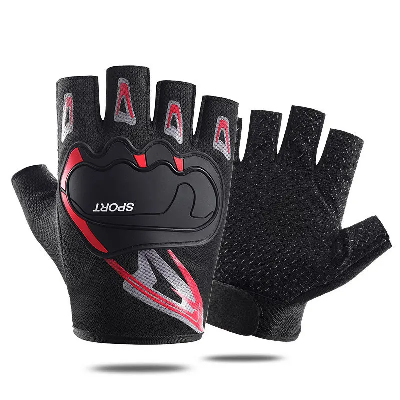Available Breathable Mesh Thin Shell Half Finger Gel Pad Touch Screen Sport Motorcycle Riding Bicycle Cycling Gloves