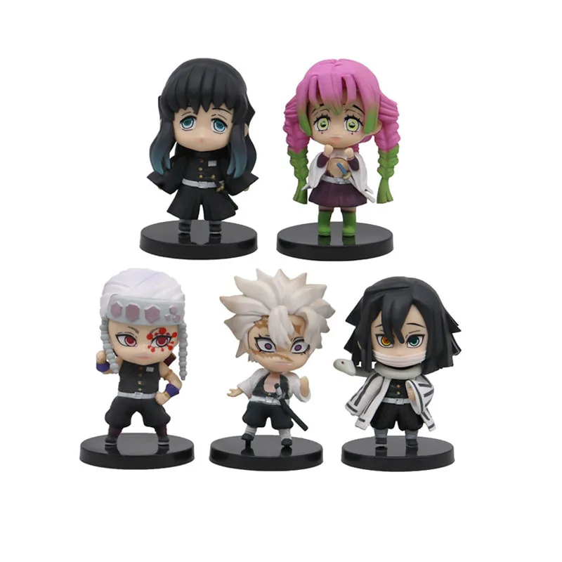 Hot Sell 5pcs/set Action Figures Demon Slayer Cartoon Toys 7cm Collection Model Doll PVC Anime Figure Kimetsu no yaiba Figure