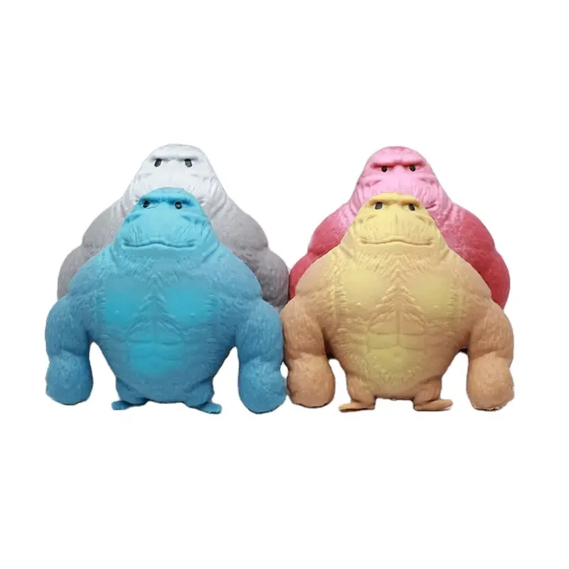 gorila anti estres decompression toys Elastic decompression toys Fun medium-sized monkey orangutan soft gorilla squeeze toys