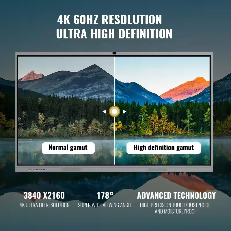 55 65 75 85 86 96 дюймов Ручка палец сенсорный экран 4K ЖК-цифры Интерактивная плоская панель смарт-доски для обучения