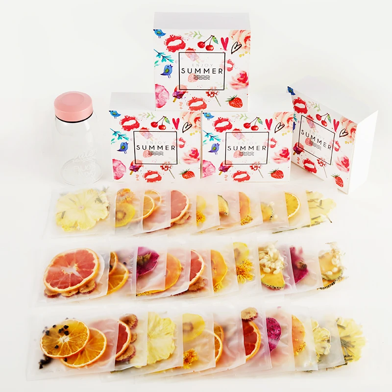
Gift Packaging Handmade Fruit Flavor Detox Tea Delicious Blending Chinese Dried Fruit Tea 