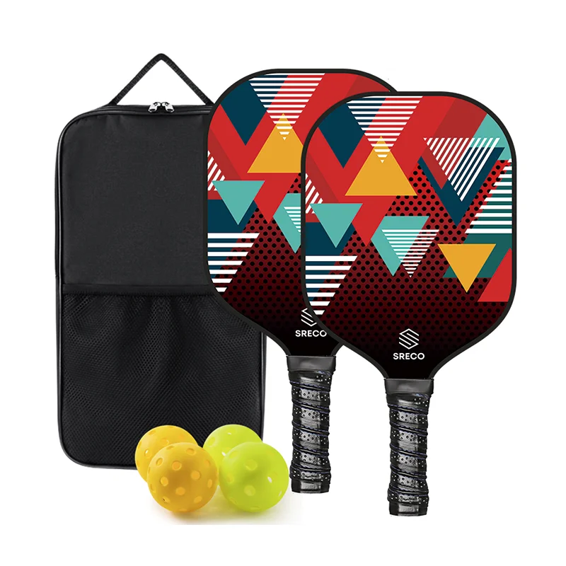 2024  custom usapa approved fiberglass pickleball paddle set with portable carry bag