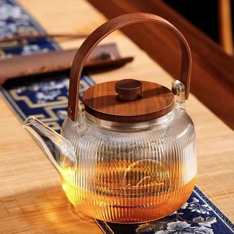 Чайник с высоким содержанием боросиликатного стекла с заваркой прямой огонь чайник большой чайник и чайник