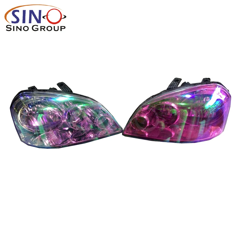 Hot Selling China Wholesale 3 Layers Color Change PVC Vinyl Waterproof Stickers Chameleon Headlight PPF Tinted Film